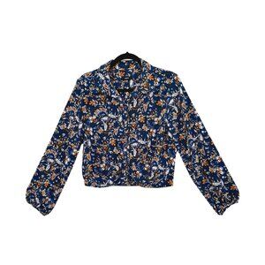 Drew Navy Floral Blouse